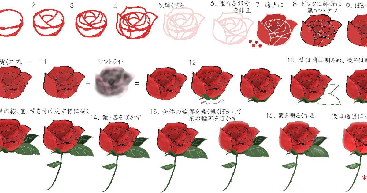 【讲座】蔷薇画法特辑【绘制过程】