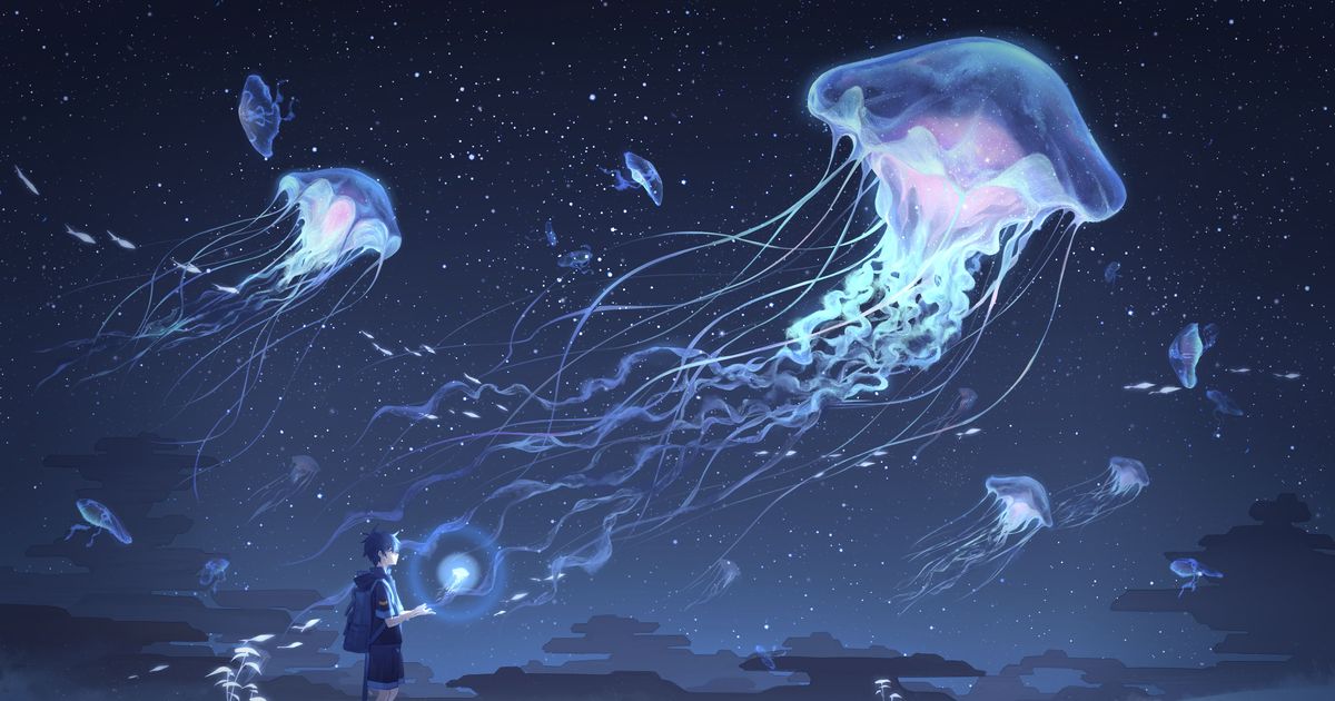  水母插画特辑 