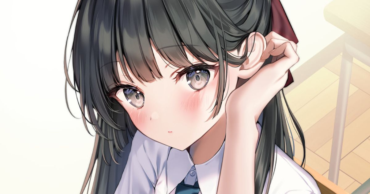  黑长直女子插画特辑 