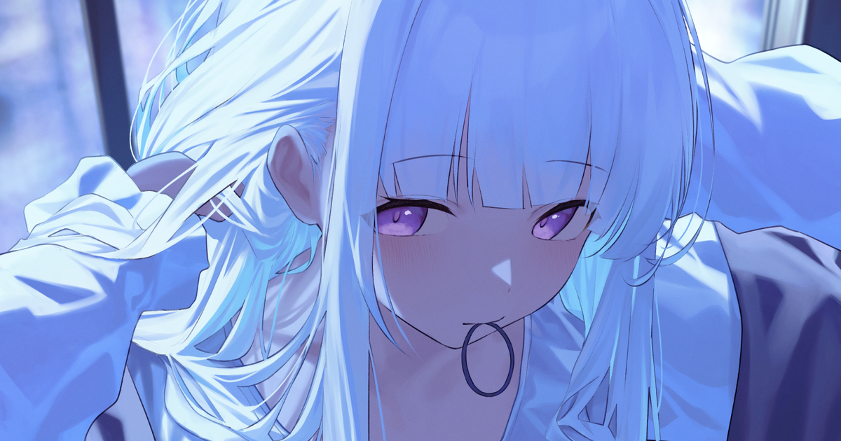  咬着发圈插画特辑 