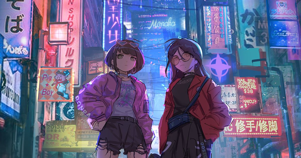 霓虹灯插画特辑 