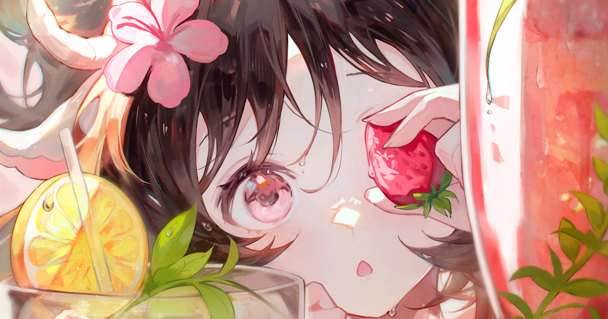  草莓插画特辑 