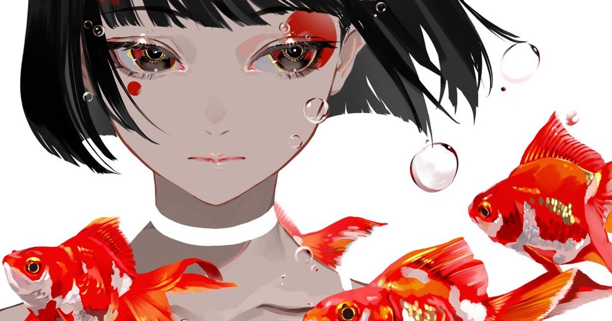  金鱼插画特辑 