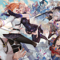 This is a pixiv picture whose title is FGO两周年.