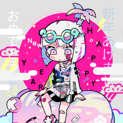 This is a pixiv picture whose title is 猪突猛進.