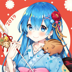 This is a pixiv picture whose title is 2019!!.