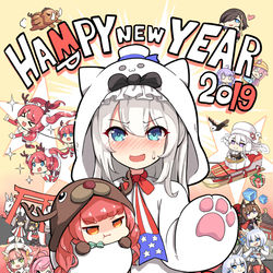 This is a pixiv picture whose title is Happy New Year 2019.