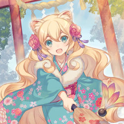 This is a pixiv picture whose title is 【刻のイシュタリア】獅子の魔正月マルベス.