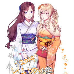 This is a pixiv picture whose title is あけおめ真矢クロ.