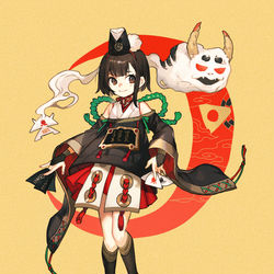 This is a pixiv picture whose title is 和食×術者.