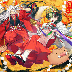 This is a pixiv picture whose title is 明けまして。+α.