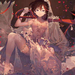 This is a pixiv picture whose title is 未完成.