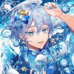 This is a pixiv picture whose title is 海猪.