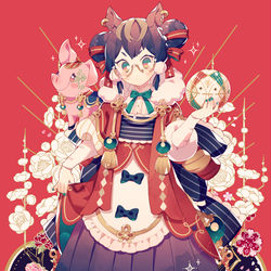 This is a pixiv picture whose title is 二〇一九.