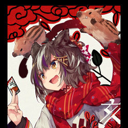 This is a pixiv picture whose title is 亥.