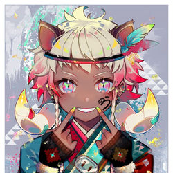 This is a pixiv picture whose title is 2019.