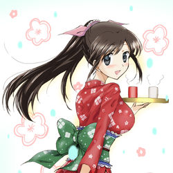 This is a pixiv picture whose title is 峠の茶屋の子(正月仕様).