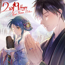 This is a pixiv picture whose title is 2019年.