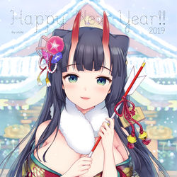 This is a pixiv picture whose title is ２０１９！.
