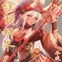 This is a pixiv picture whose title is 年賀状２０１９.