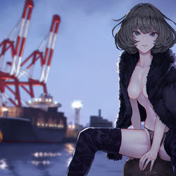 This is a pixiv picture whose title is ガントリークレーン.