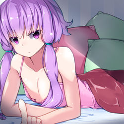 This is a pixiv picture whose title is 寝起き？なゆかりさん.