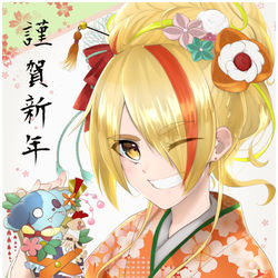 This is a pixiv picture whose title is 2019.