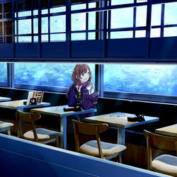 This is a pixiv picture whose title is aquarium × café.
