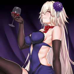 This is a pixiv picture whose title is 黑贞.