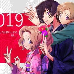 This is a pixiv picture whose title is 2019.