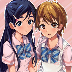 This is a pixiv picture whose title is ほのかとなぎさで描き初め.