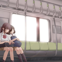 This is a pixiv picture whose title is (百合)ふたりきりの世界.