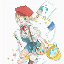 This is a pixiv picture whose title is お絵かき大好きっ子ちゃん.