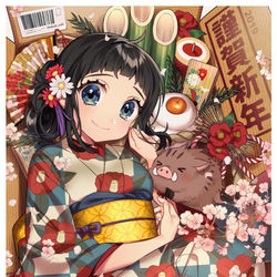 This is a pixiv picture whose title is 梱包少女 新年Ver..