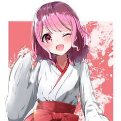 This is a pixiv picture whose title is 巫女さん丸山彩.
