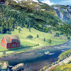 This is a pixiv picture whose title is 旅絶景.
