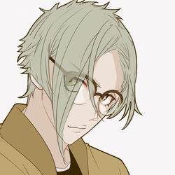 This is a pixiv picture whose title is 膝丸さんと眼鏡.