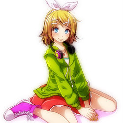 This is a pixiv picture whose title is 【鏡音リン】 メランコリー.