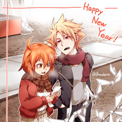 This is a pixiv picture whose title is 初詣デート.