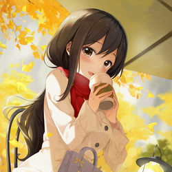 This is a pixiv picture whose title is 黄色の季節.