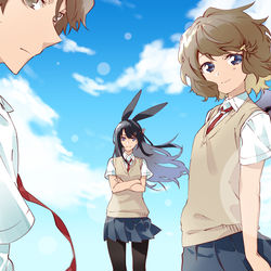 This is a pixiv picture whose title is 【完結】青春ブタ野郎はプチデビル後輩の夢を見ない【漫画版】.