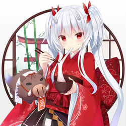 This is a pixiv picture whose title is あけおめ絵.