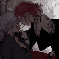This is a pixiv picture whose title is cigarette.