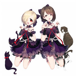 This is a pixiv picture whose title is 小梅ちゃん＆桜咲さんフラスタ.