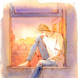 This is a pixiv picture whose title is アッシュ・リンクス　「光の庭」より.