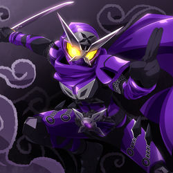 This is a pixiv picture whose title is 『忍』と書いて『刃』の『心』.