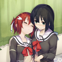 This is a pixiv picture whose title is チラッ.