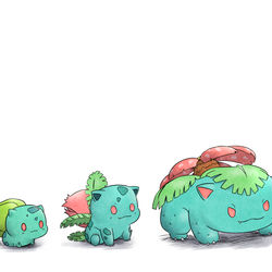 This is a pixiv picture whose title is アイコン風フシギダネ系統.