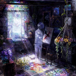 This is a pixiv picture whose title is 記憶のアトリエ.