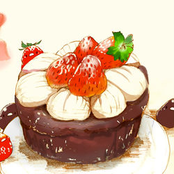 This is a pixiv picture whose title is いちごショコラ.